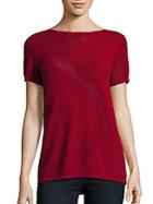 Lafayette 148 New York Mesh Patterned Top