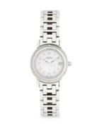 Herm S Vintage Silver Mother Of Pearl Clipper Watch