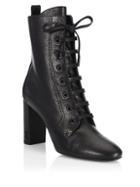 Yves Saint Laurent Loulou Leather Lace-up Booties