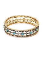 Freida Rothman Turquoise & Crystal Eternity Dot Bracelet