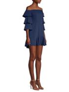 Bcbgmaxazria Ruffle-sleeve Mini Dress