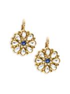 Temple St. Clair 18k Gold And Sapphire Flower Earrings
