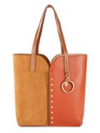 See By Chlo Gaia Colorblock Leather & Suede Tote
