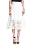 Nicholas Geometric Lace A-line Skirt