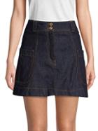 Carven Denim Mini Skirt