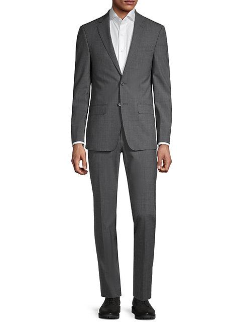 Calvin Klein Extra Slim-fit Plaid Suit