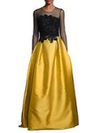 Sachin & Babi Dolley Embellished Applique Gown
