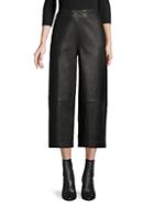 Vince Cropped Wide-leg Leather Pants