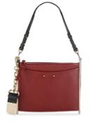 Chlo Roy Canvas Strap Grained Leather Bag