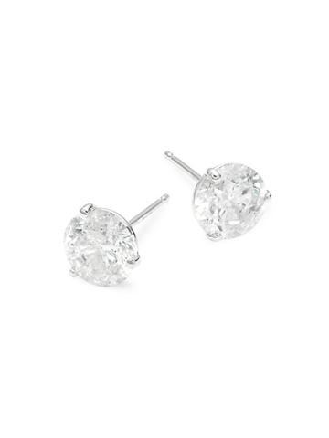 Diana M Jewels 14k White Gold & 3.0 Tcw Diamond Stud Earrings