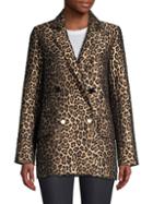 Mother Of Pearl Francs Leopard Print Jacquard Jacket