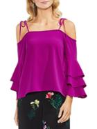 Vince Camuto Tropic Heat Cold-shoulder Bell-sleeve Blouse