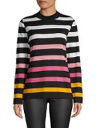 Karl Lagerfeld Paris Crewneck Striped Sweater