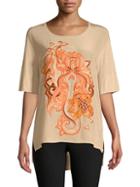 Roberto Cavalli Floral Embroidered Top