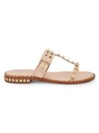 Ash Prince Studded Leather T-strap Sandals