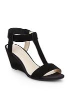 Kenneth Cole Dana Faux Suede T-strap Wedge Sandals