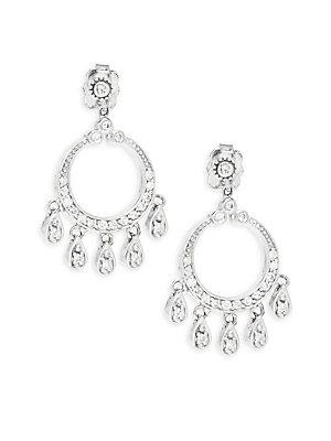 Effy Diamond & 14k White Gold Drop Earrings