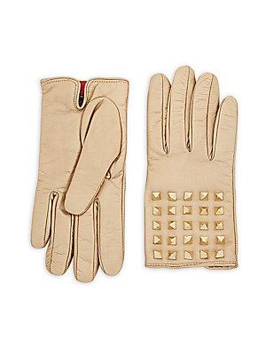 Valentino Garavani Pyramid Leather Gloves
