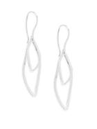 Saks Fifth Avenue Sterling Silver Hammered Marquise Earrings