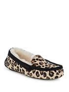 Ugg Ansly Leopard Calf Hair Slippers