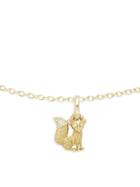 Temple St. Clair Diamond & 18k Yellow Gold Sitting Fox Pendant Necklace