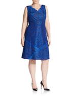 Calvin Klein, Plus Size Scalloped Lace Empire-waist Dress