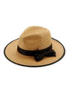 Ava & Aiden Trimmed Bow Straw Hat