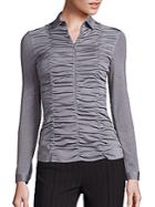 Akris Punto Ruched Front Blouse