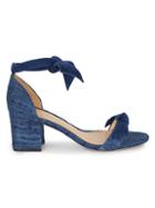 Alexandre Birman Clarita Tweed & Suede Block-heel Sandals