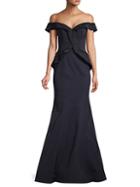 Rene Ruiz Collection Off-the-shoulder Ruffle Gown