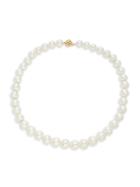 Belpearl 14k Yellow Gold & 9-12mm White South Sea Pearl Necklace/18