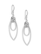 Lois Hill Medium Double Hammered Drop Earrings