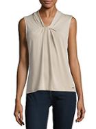 Calvin Klein Solid Knot-front Top