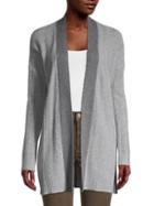 Qi Cashmere Ribbed Cashmere Cardigan