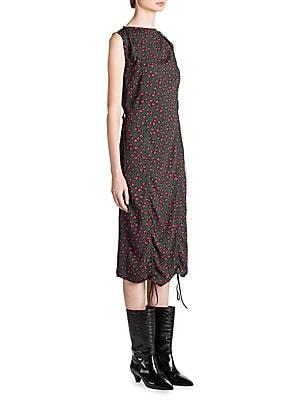 Marni Sable Ruched Floral Dress