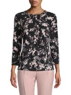 Karl Lagerfeld Paris Bow-accented Floral Blouse