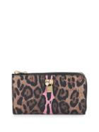 Dolce & Gabbana Leopard Zip-around Leather Wallet