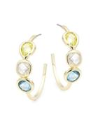 Saks Fifth Avenue Crystal J-hoop Earrings