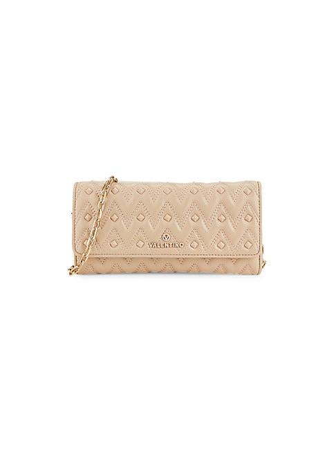 Valentino By Mario Valentino Cesare Quilted & Studded Wallet-on-chain