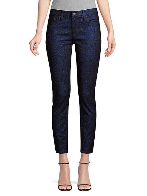 Hudson Jeans Nico Mid-rise Skinny Ankle Glitter Jeans
