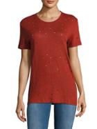 Iro Jeans Clay Perforated Linen Tee