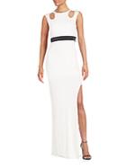 Abs Cutout Jersey Gown