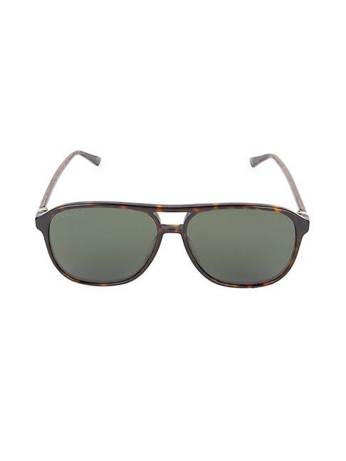Gucci 58mm Squared Aviator Sunglasses