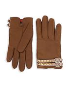 Valentino Studded Buckled Gloves