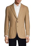 Isaia Standard-fit Herringbone Camel Wool Sportcoat