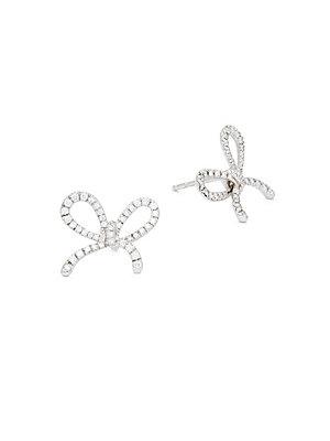 Kwiat Elements Diamond & 18k White Gold Ribbon Earrings