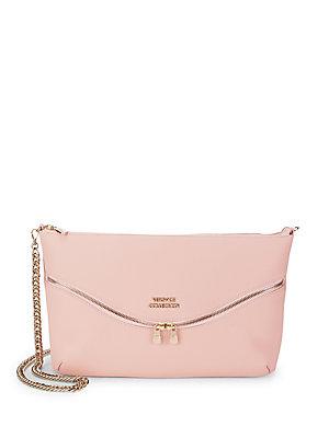 Versace Collection Pebbled Leather Chain Shoulder Bag