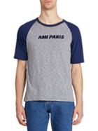 Ami Paris Short-sleeve Logo Baseball Tee