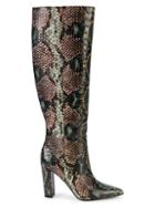 Sam Edelman Raakel Snakeskin-embossed Leather Knee-high Boots