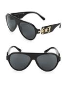 Versace 58mm Filigree Detail Aviator Sunglasses